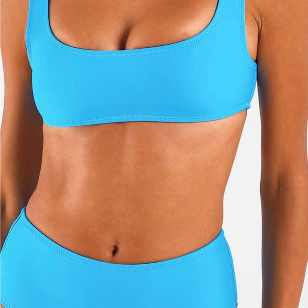 Solid & Striped The Ella Peacock Blue Swim Top and Bottom